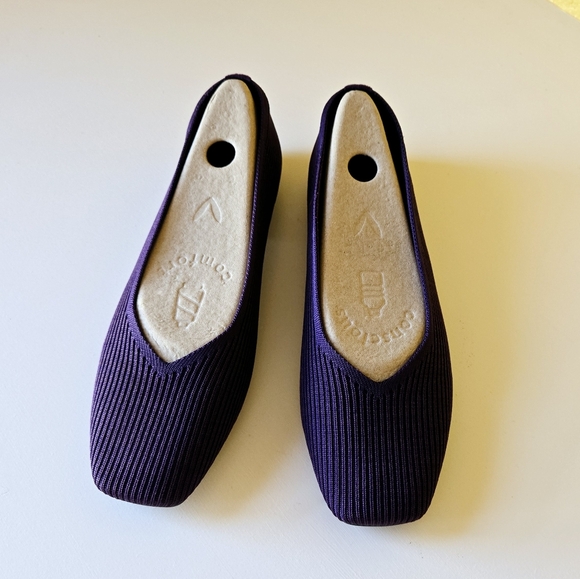 VIVAIA Women's Square-Toe V-Cut Flats (Margot 2.0) Eggplant Size EUR 39 US 8 - Picture 4 of 16